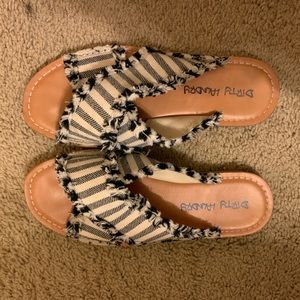 dirty laundry striped sandals